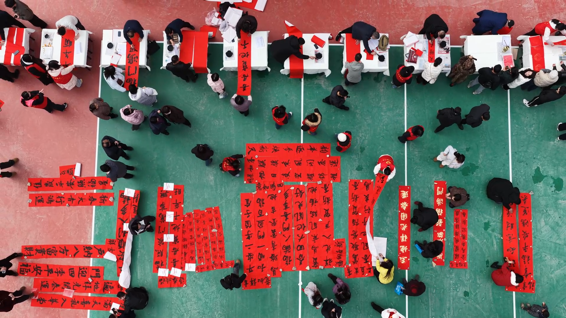 義寫春聯(lián)活動現(xiàn)場